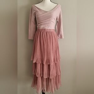 Bridgerton feel feminine layered dress